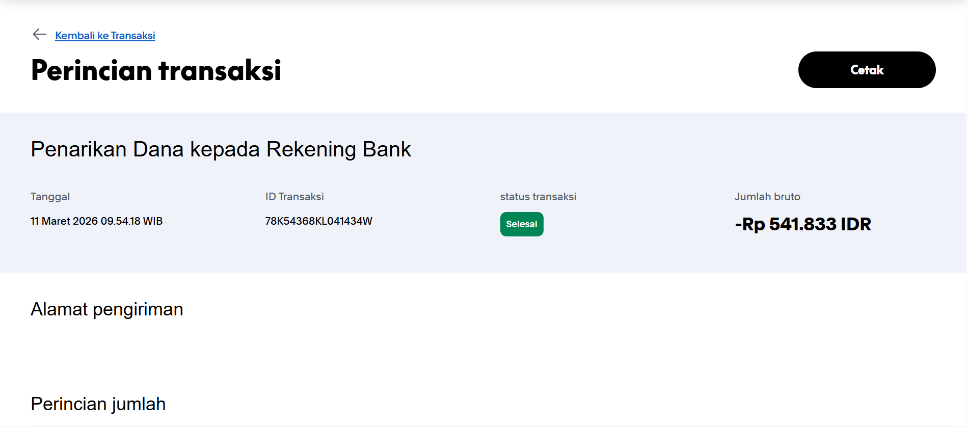 Bukti Pencairan Jasa Withdraw PayPal Limit Permanen